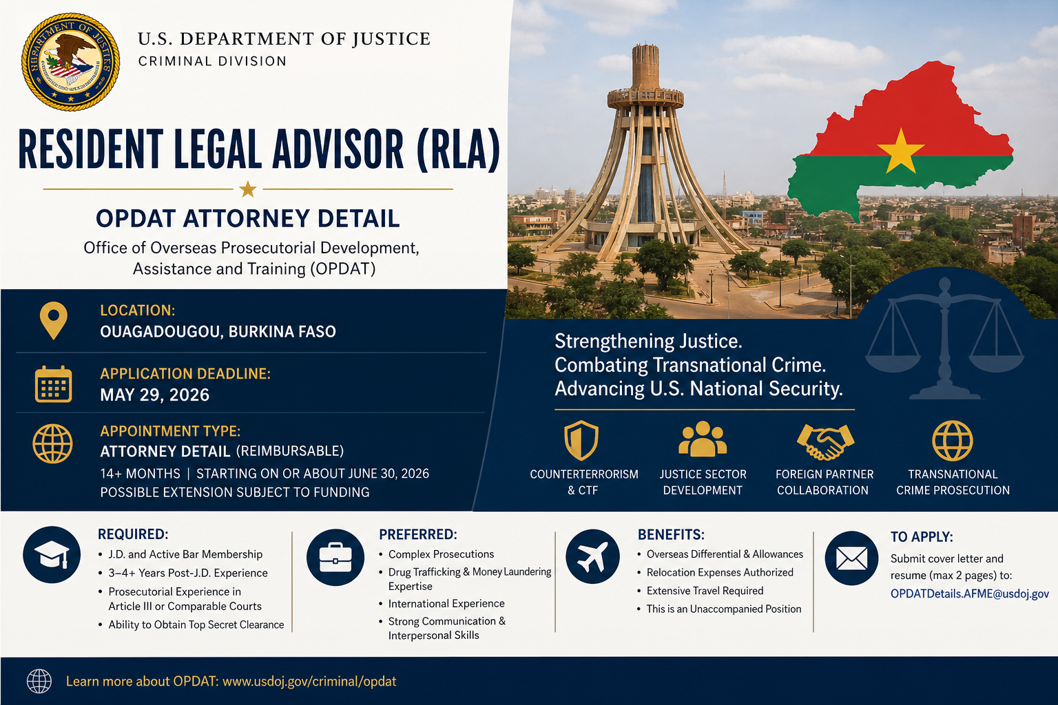 Resident Legal Advisor Job